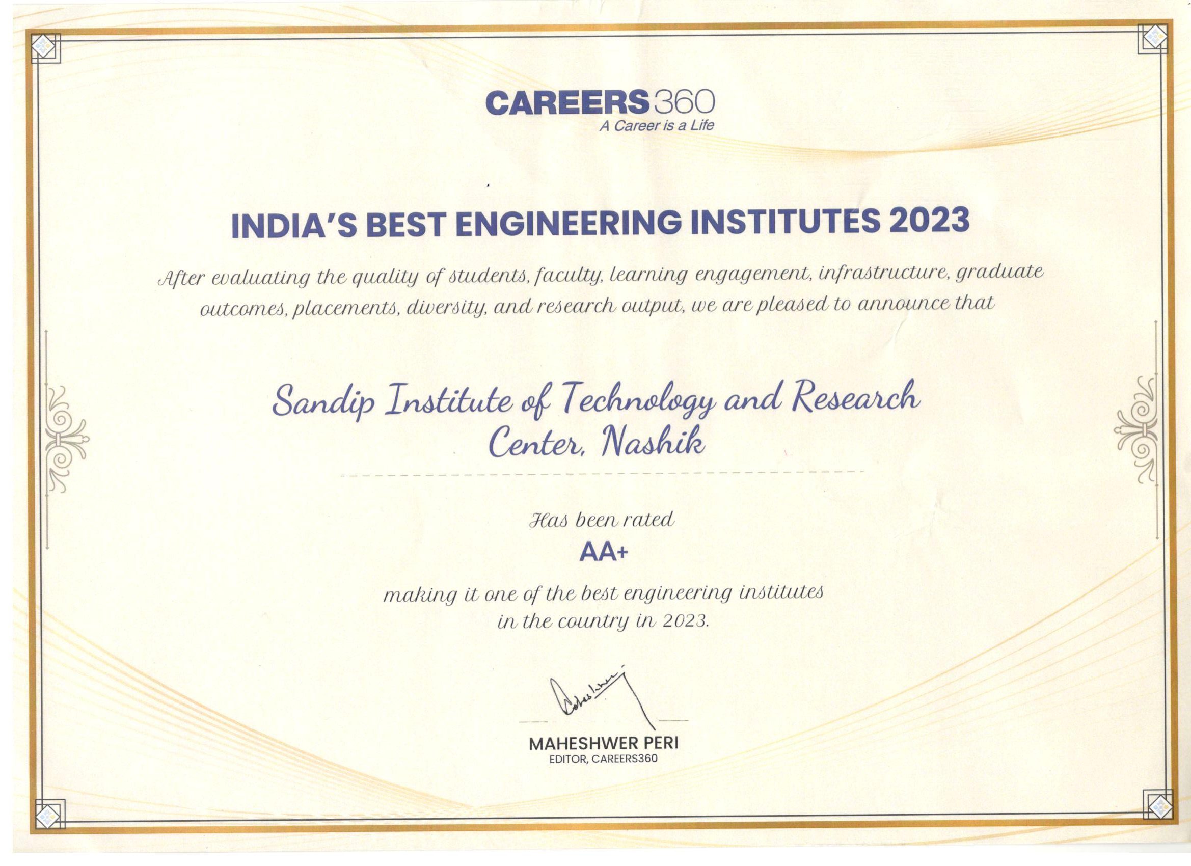 India's Best Engineering Institutes 2023