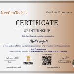 Certificate - Mohit Ingale